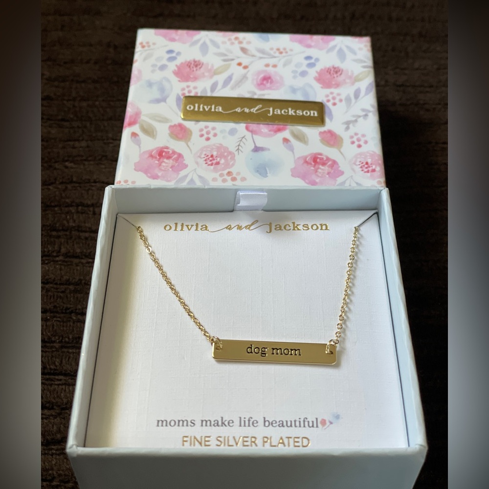 Dog Mom Gold Necklace — Olivia and Jackson - Picture 7 of 15
